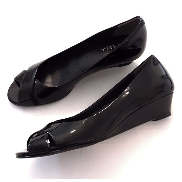 Cole Haan Shoes - COLE HAAN NIKE AIR Patent  Peep Toe Low Wedge